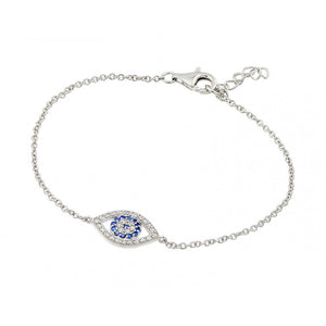 Lhb00209 Sterling Silver Bracelet Evil Eye