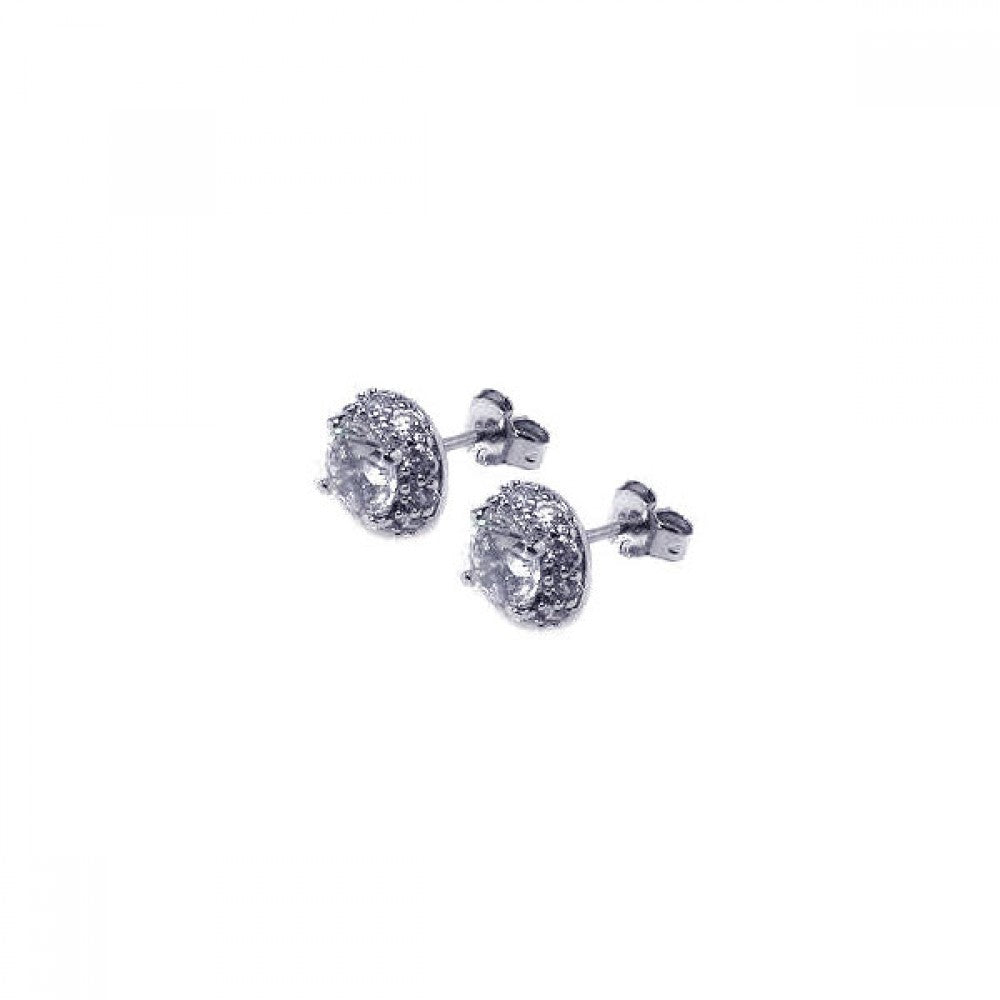 Lhe0217 Sterling Silver Round Cz  post earing