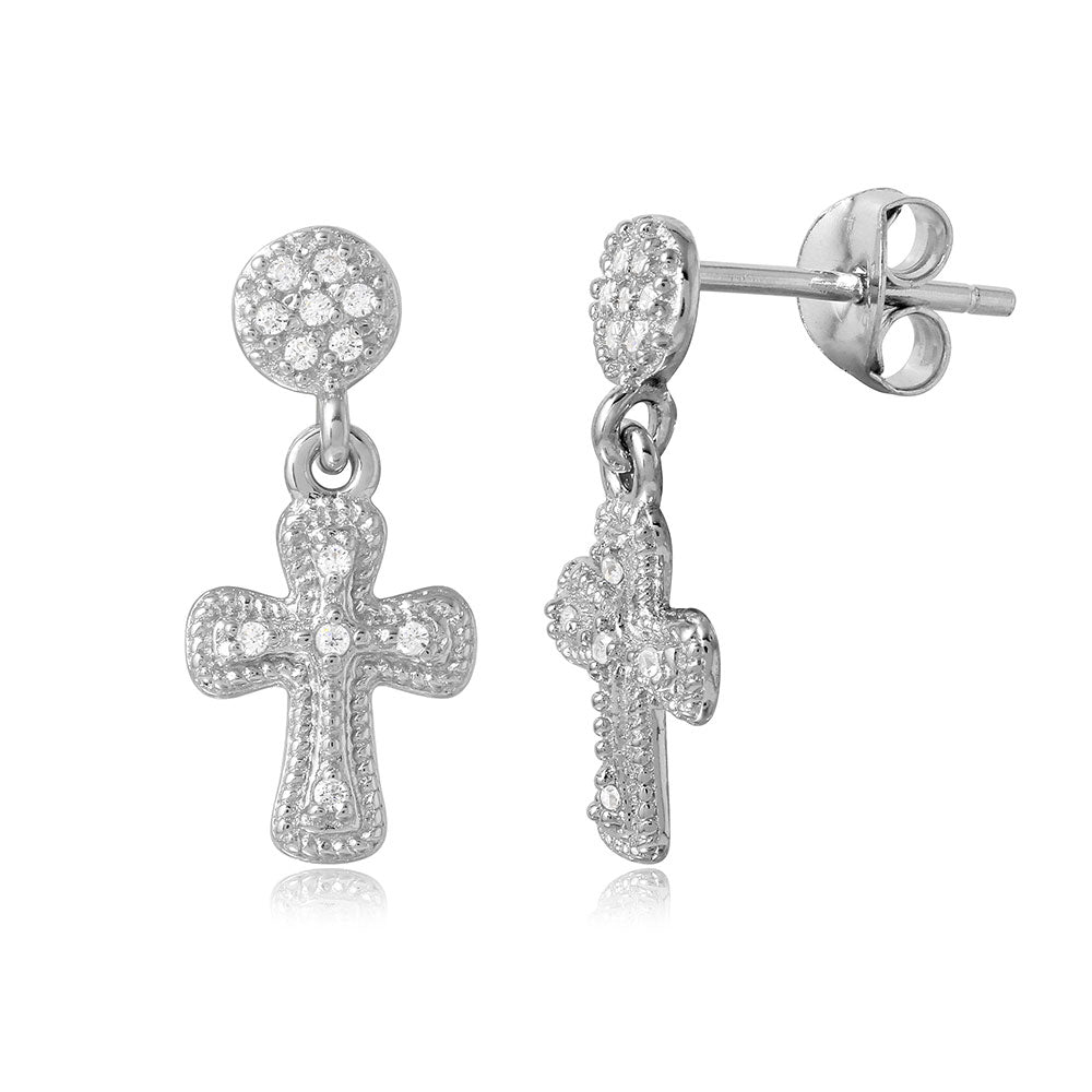 Lhe00486  Sterling Silver Cross earrings