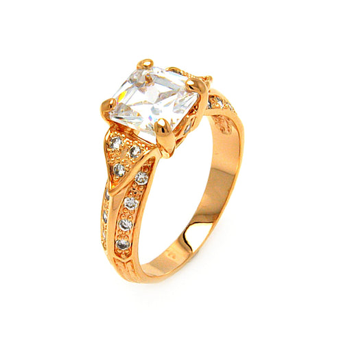 Lhr0603 Sterling Silver Gold Plated Princess Cut ring