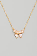 Load image into Gallery viewer, Lhn180839 Fashion Bow Necklace With Rhinestones Gold &amp; Silver