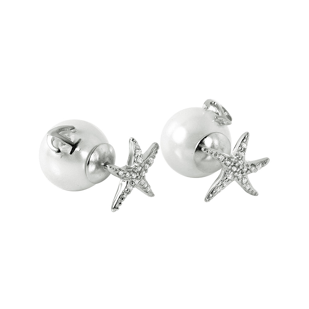 Lhe0981 Sterling Silver Star Fish Earrings