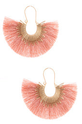 LHE395809 TASSLE CORAL EARRING AVAILABLE IN 3 COLORS