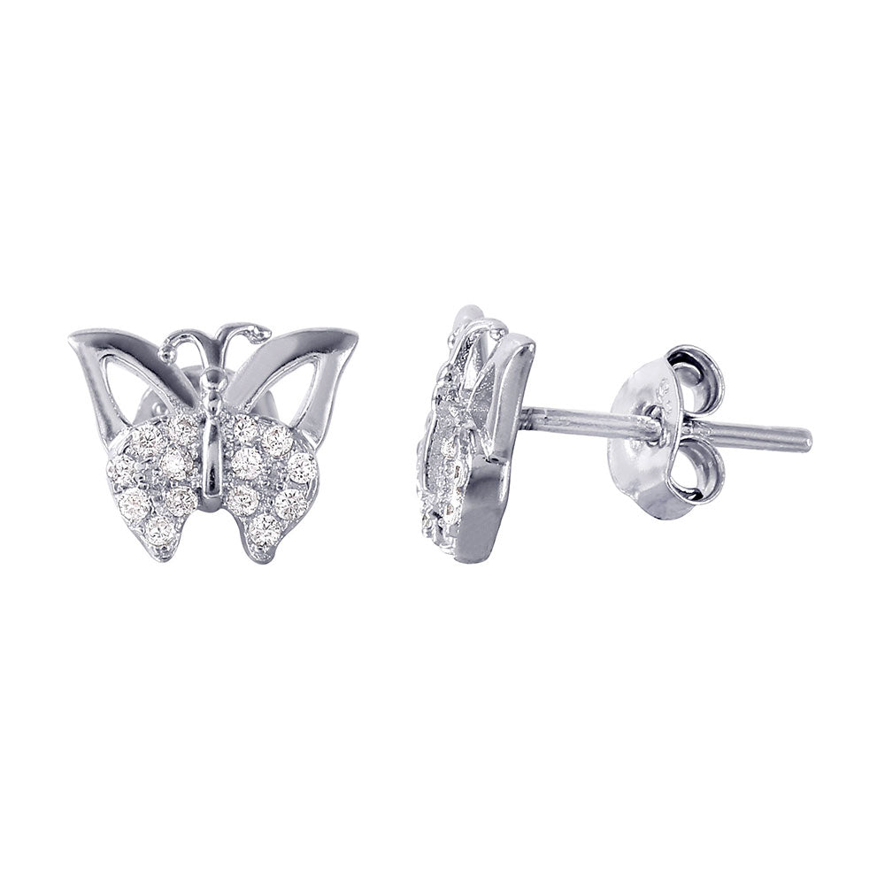 Lhe01016 Sterling Silver Butterfly earrings