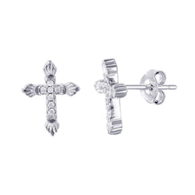 Load image into Gallery viewer, Lhe01024 Sterling Silver Cross earrings