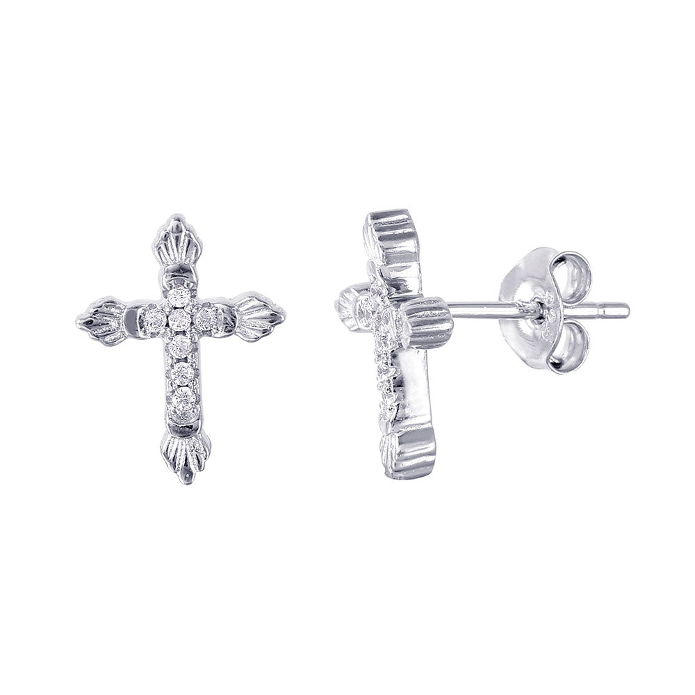 Lhe01024 Sterling Silver Cross earrings