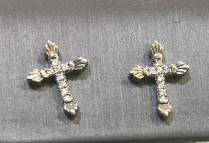 Lhe01024 Sterling Silver Cross earrings