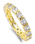 Lhr1045399 Sterling Silver Ring Gold Plated Multi Cz Stones