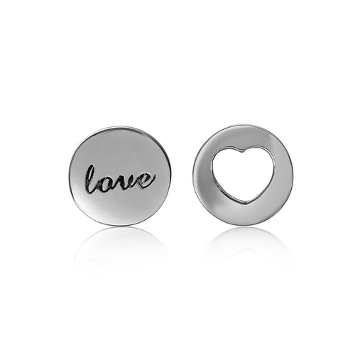Lhe01052 Sterling Silver  Love Earrings