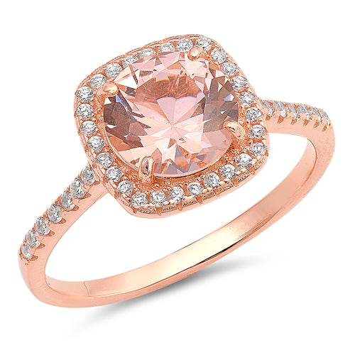 Lhr1060379 Sterling Silver Ring Pink Morganite