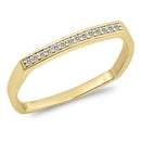 Lhr106440G Sterling Silver Gold Plated Cz Square ring