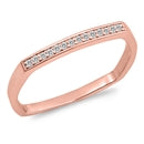 Lhr106440 Sterling Silver Rose Gold Cz square style