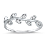 Lhr1066479 Stelring Silver Vine ring cz *NEW*