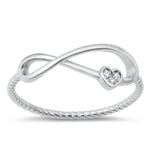 Lhr1071709 Sterling Silver Ring Twist and Heart