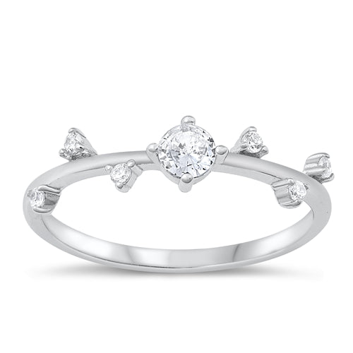 Lhr1072579 Sterling SilverDelicate Ring Cz Stones