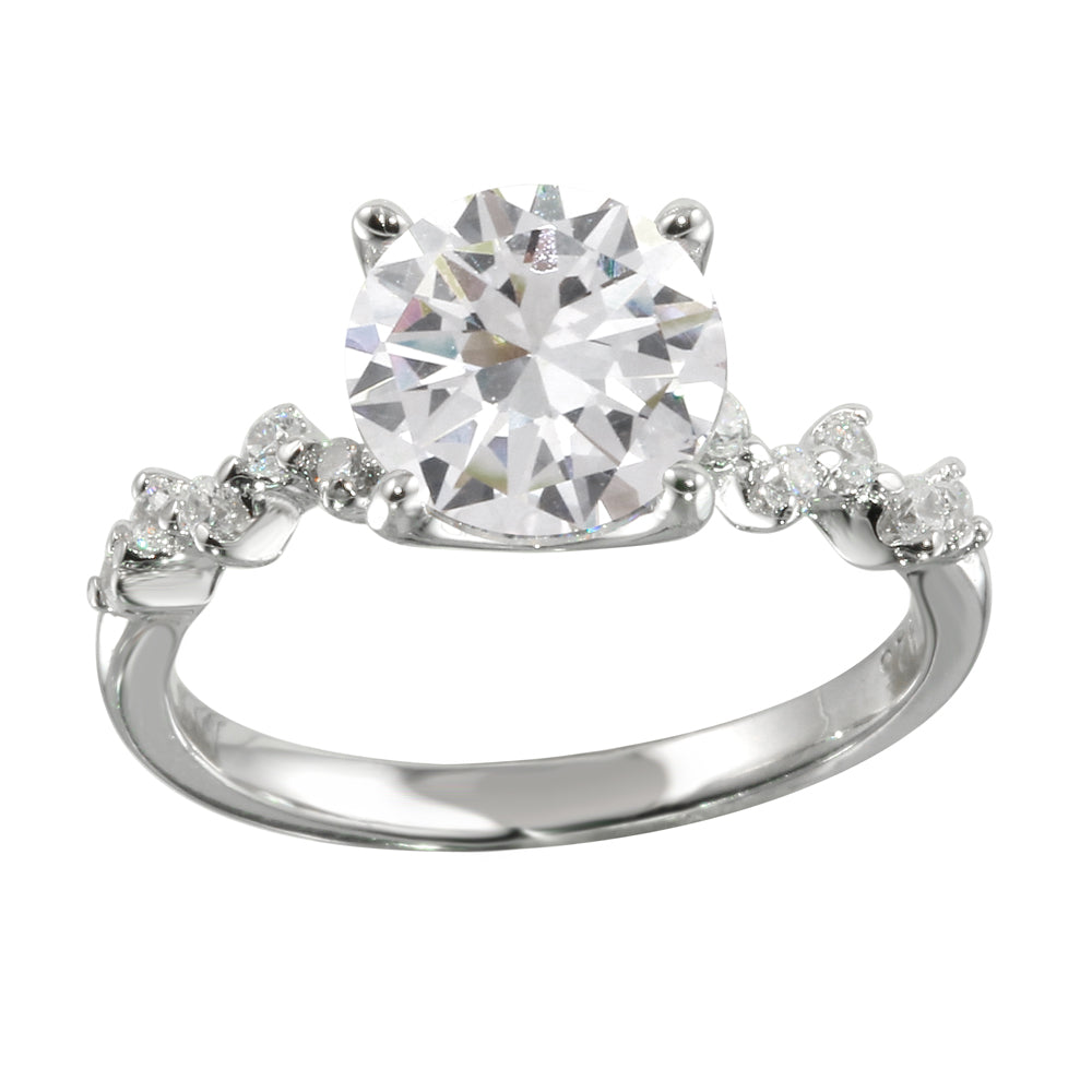 Lhr1096 Sterling silver Cz Ring Brilliant