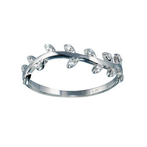 Lhr01122 Sterling Silver Vine Ring Cz