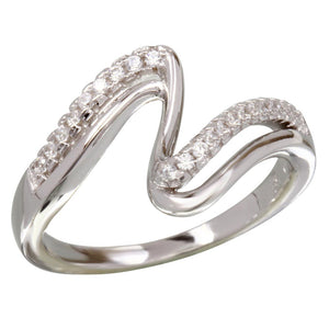 Lhr1174 Sterling Silver double wave ring