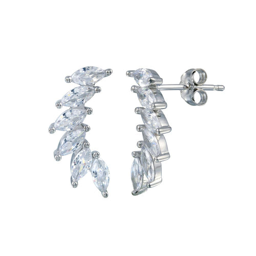 Lhe01251 Sterling silver Baguette Cz Earring
