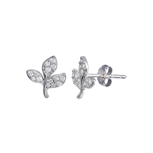 Lhe01262 Sterling Silver Leaf Earring