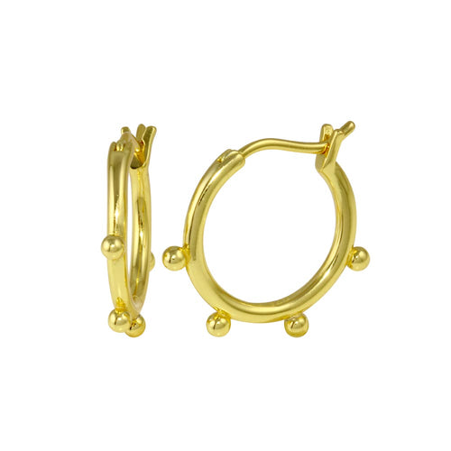 Lhe1268 Sterling Silver Gold Plated Hoop earring