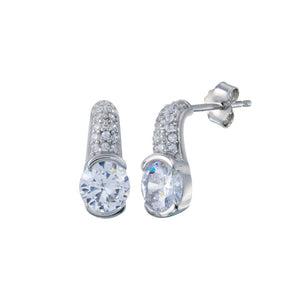 Lhe01278 Sterling Silver Drop Cz Earring