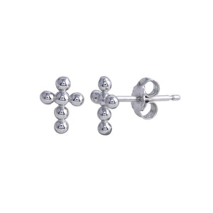 Lhe01294 Sterling silver Earring Cross 8x6mm