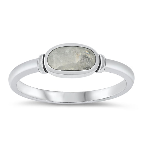 Lhr1307129 Sterling Silver Ring Band Moonstone