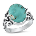 Lhr1314219 Sterling Silver Ring Turquoise Bali Style