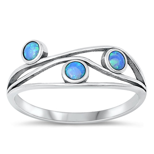 Lhr1314629WO Sterling silver Ring White Opal Stones