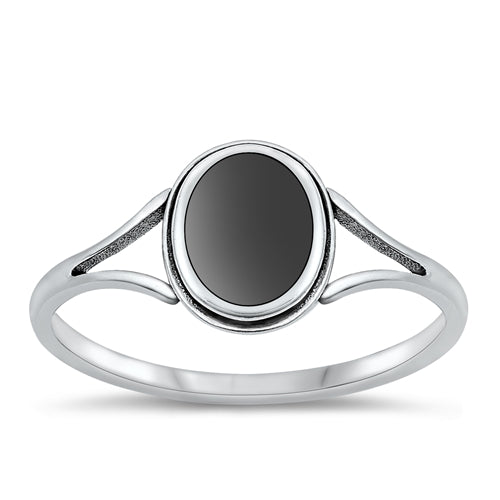 Lhr1315119Onyx Sterling Silver Ring Black Onyx