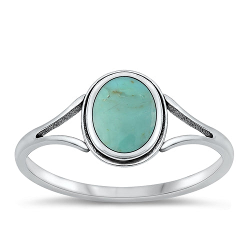 Lhr1315119Tq Sterling Silver Ring Turquoise Stone