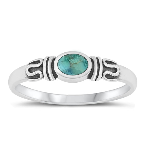 Lhr1315159 Sterling Silver Ring Turquoise