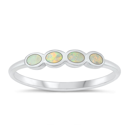 Lhr1316109 Sterling Silver Ring Lab Opal