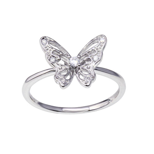 Lhr01347 Sterling Silver Butterfly Ring