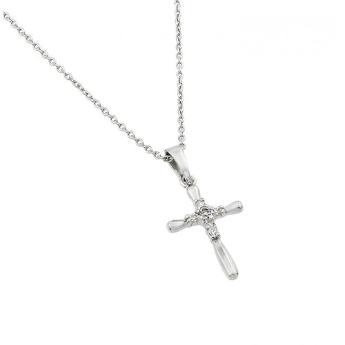 Lhn01399 Sterling Silver Delicate cz cross