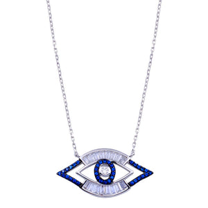 Lhn01409 Sterling Silver Evil Eye Necklace