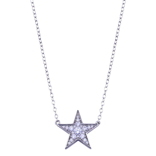 Lhn01410 Sterling Silver Star Necklace