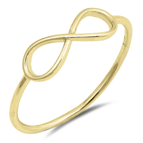 Lhr1423719 Sterling Silver Ring Gold Plated Infinity