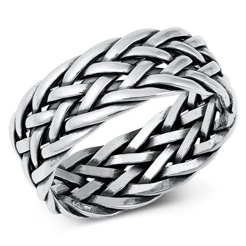 Lhr1437879 Sterling Silver Braided Ring