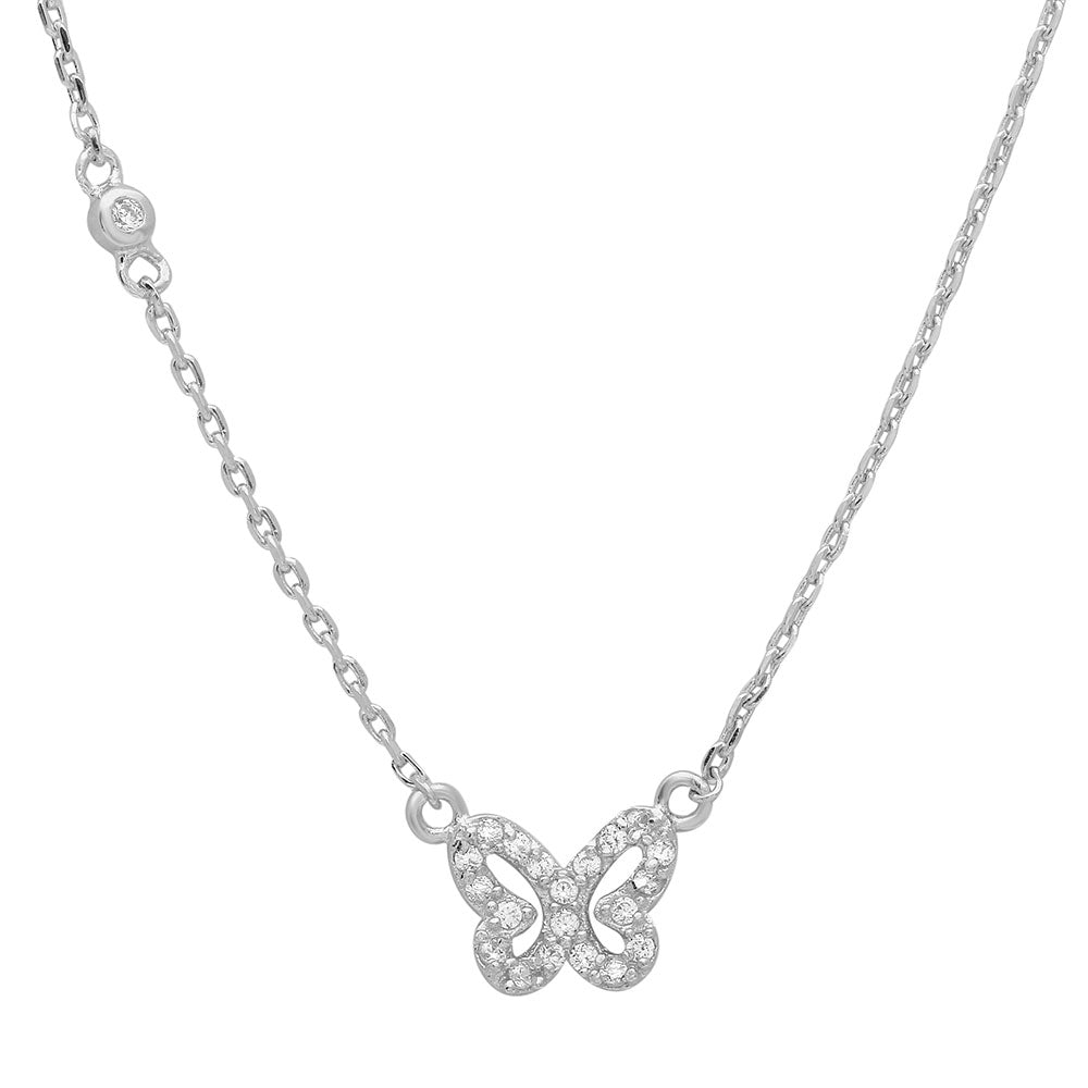 Lhn01523 Sterling Silver Butterfly Necklace