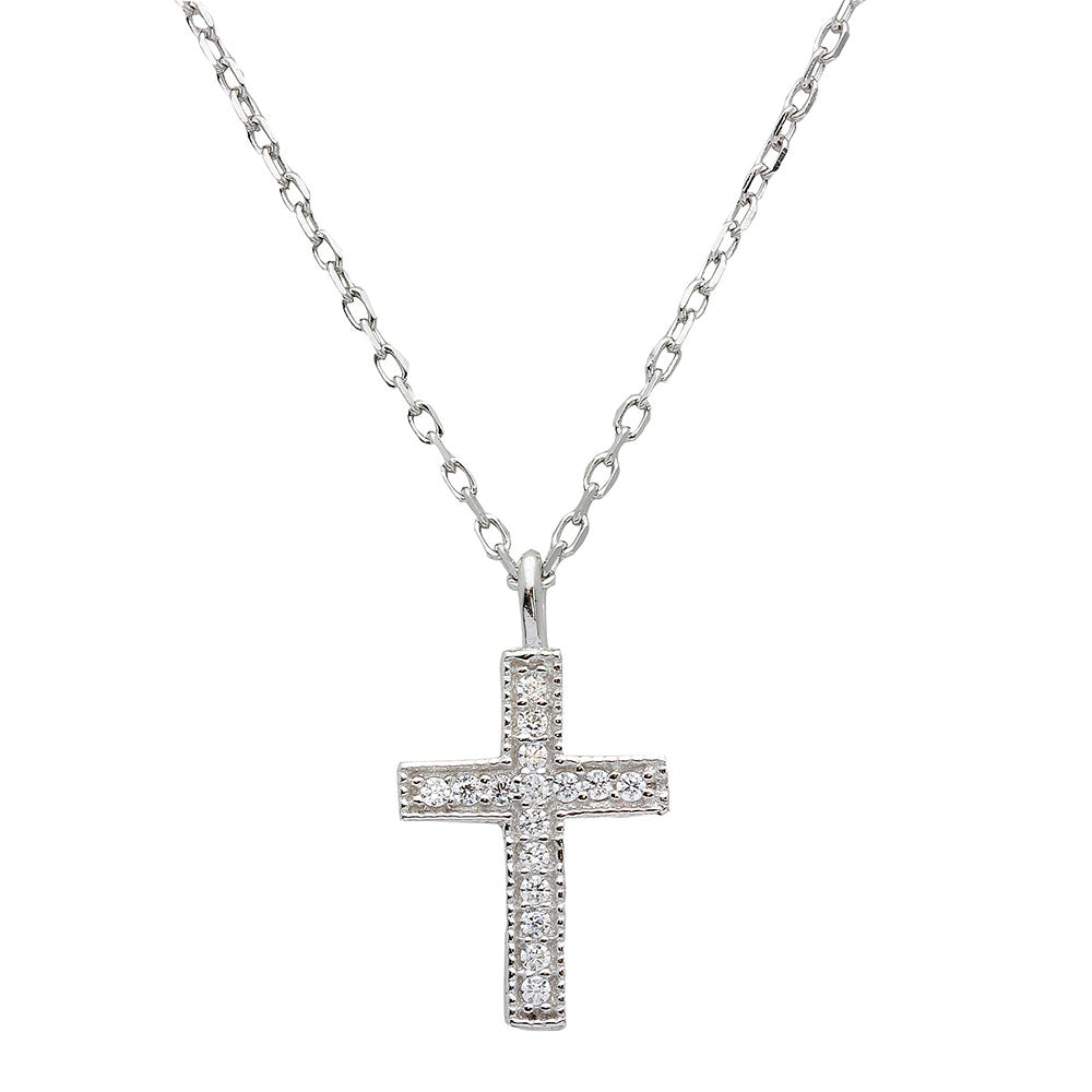 Lhp01539 Sterling Silver Cross Cz