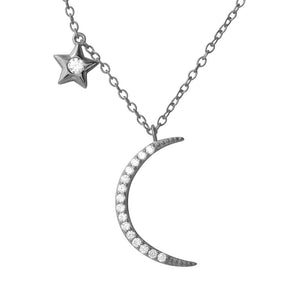 Lhp01558 Sterling Silver Star and Moon