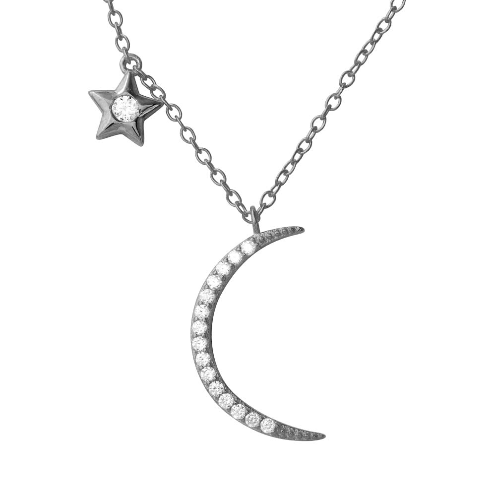 Lhp01558 Sterling Silver Star and Moon