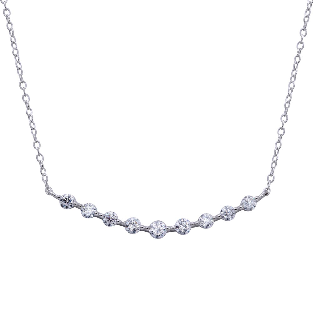 Lhn01647 Sterling Silver Delicate Cz Bar