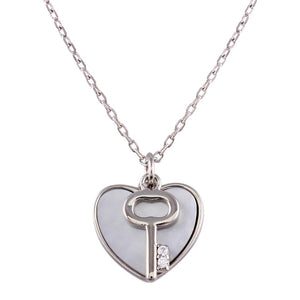 Lhn01757 Sterling Silver Heart and key