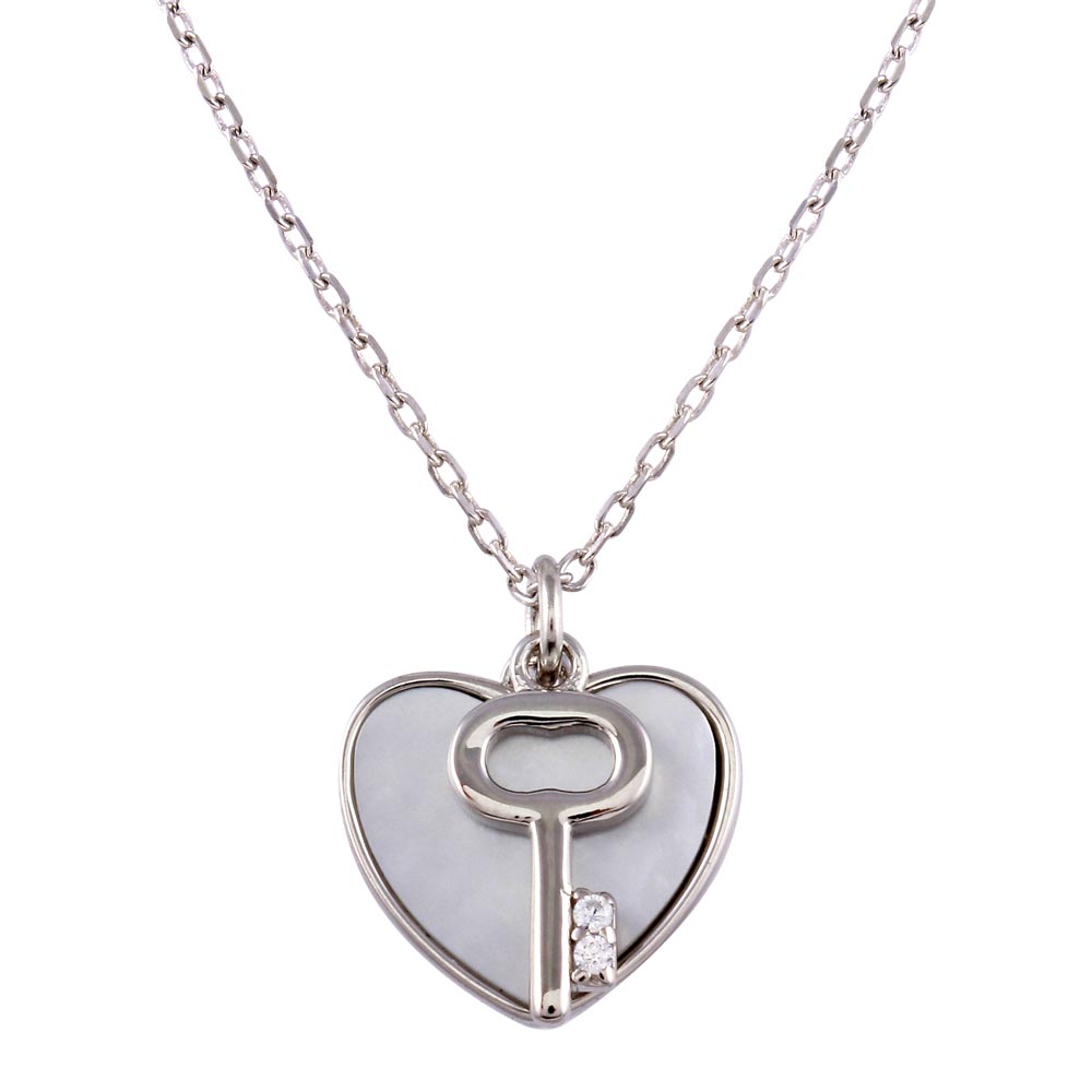 Lhn01757 Sterling Silver Heart and key