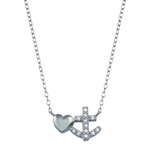 Lhp01788 Sterling Silver Heart  and Anchor