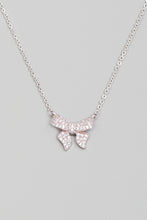 Load image into Gallery viewer, Lhn180839 Fashion Bow Necklace With Rhinestones Gold &amp; Silver