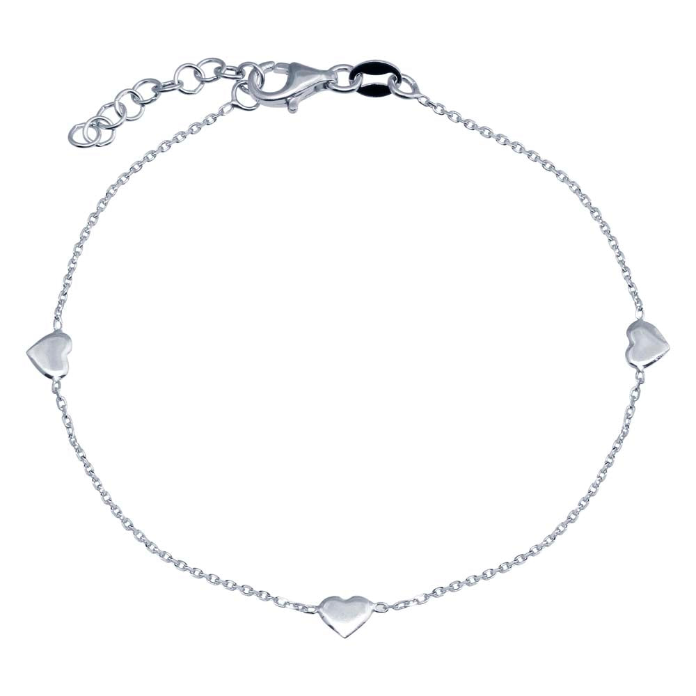 Lhb0023 Sterling Silver Bracelet Heart